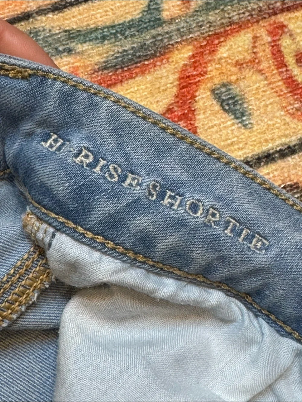American Eagle Outfitters Light Blue Frayed Hem Denim Shorts
